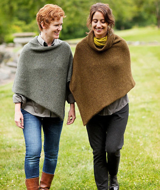 Easy Folded Poncho - KnittingPattern - homesewn