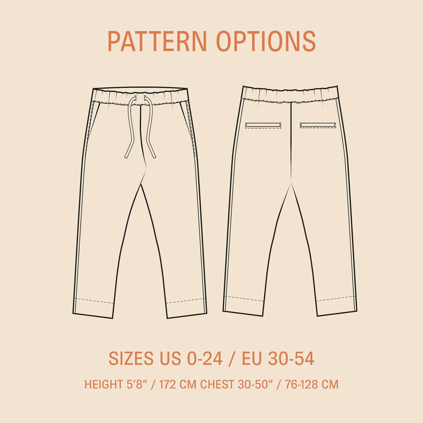 Easy pants Sewing Pattern PDF DOWNLOAD - homesewn