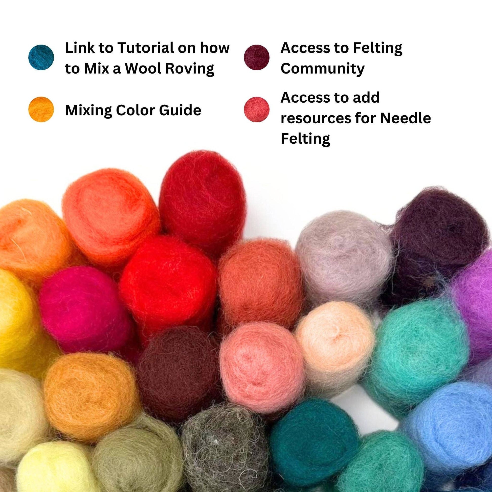 Eco Wool Fiber Collection Kit – 24, 40, or 60 Colors - homesewn