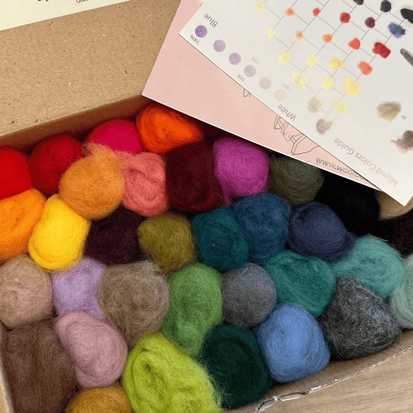 Eco Wool Fiber Collection Kit – 24, 40, or 60 Colors - homesewn