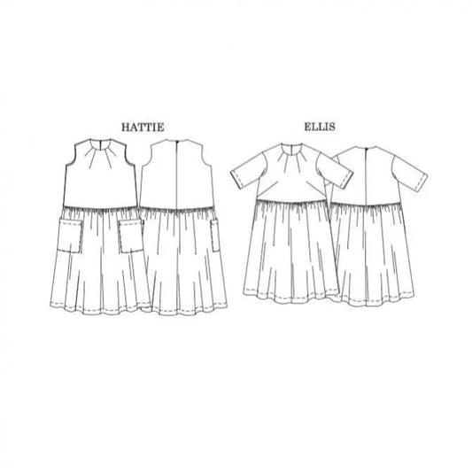 ELLIS & HATTIE Dress 18-28 - PDF PATTERN - homesewn