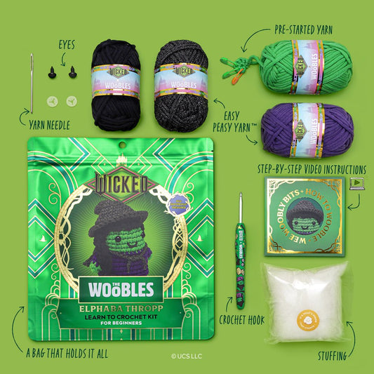 Elphaba Thropp Kit - Woobles Crochet Kit - homesewn