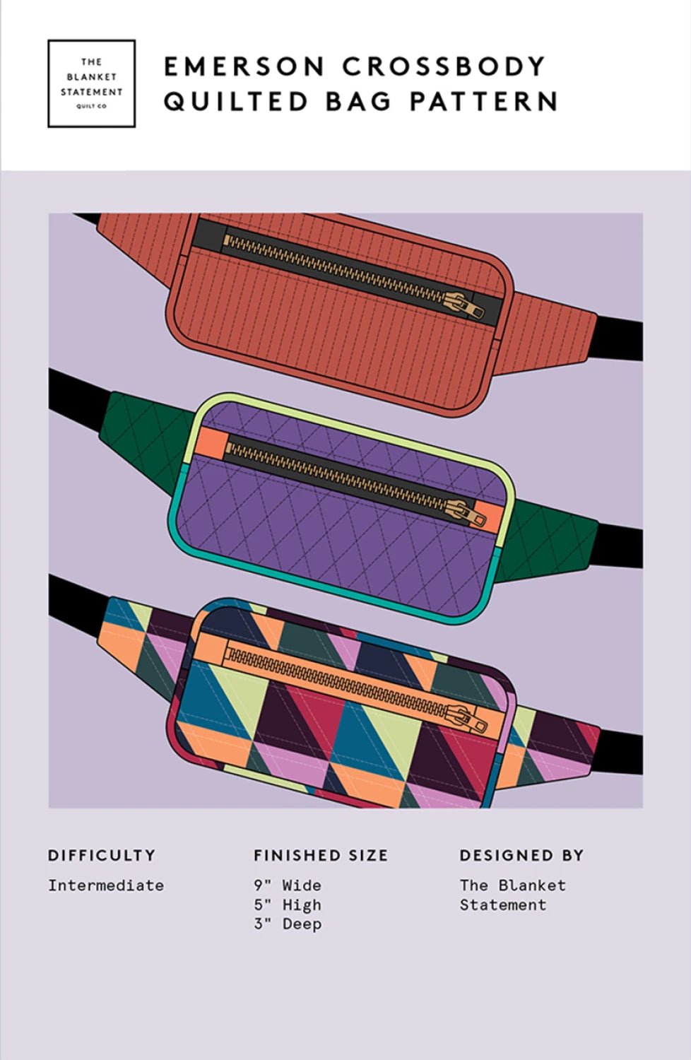 Emerson Quilted Crossbody Bag - Printed Sewing Pattern - homesewn