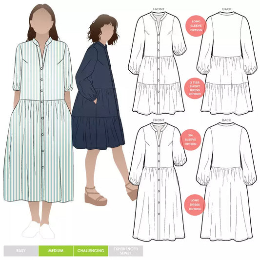 Emerson Woven Dress - Paper Sewing Pattern - Style Arc