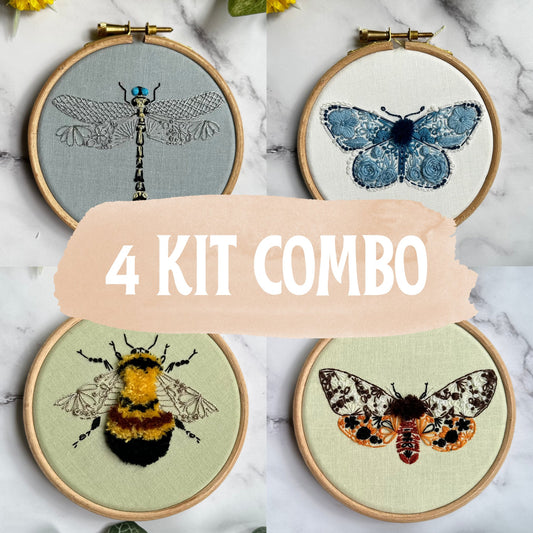 Endangered Insect Four Mini Kit Bundle - homesewn