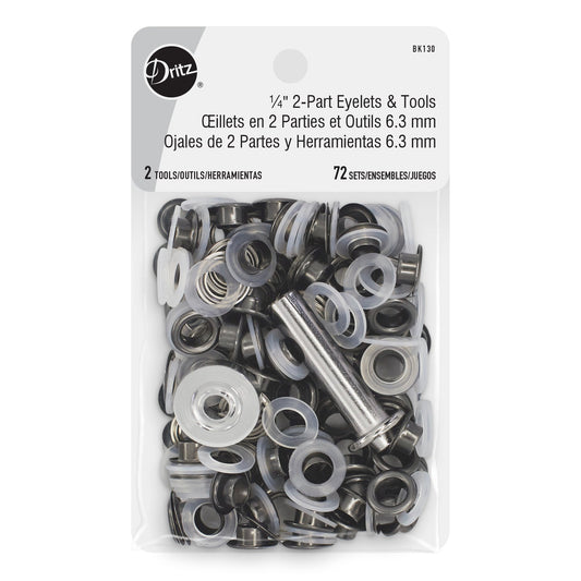 Eyelet & Tool Set - 1/4in Nickel (72 sets)