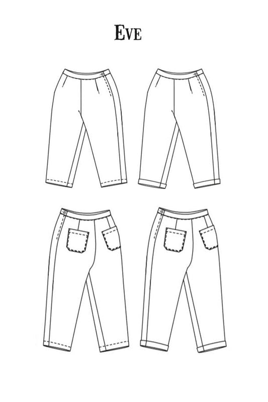 EVE Trouser 18-28 - PDF PATTERN - homesewn