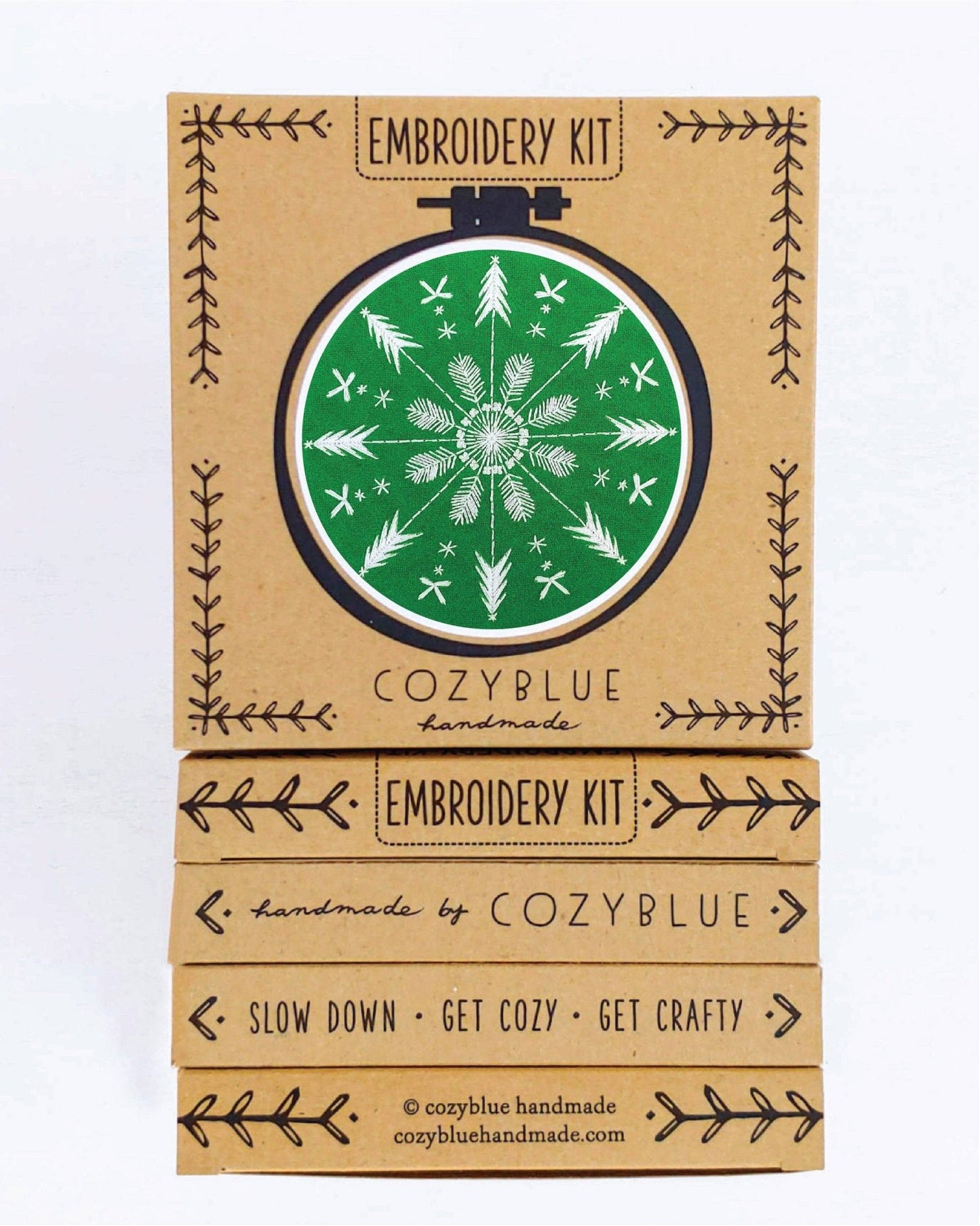 Evergreen embroidery kit - homesewn