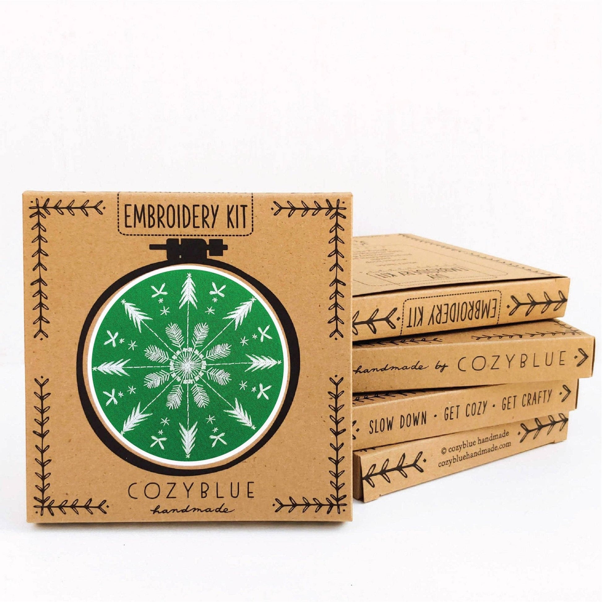 Evergreen embroidery kit - homesewn