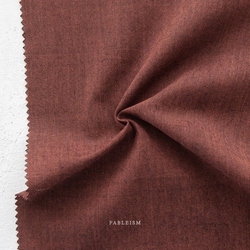 Everyday Chambray Nocturne - Garnet - Fableism 140gsm - homesewn