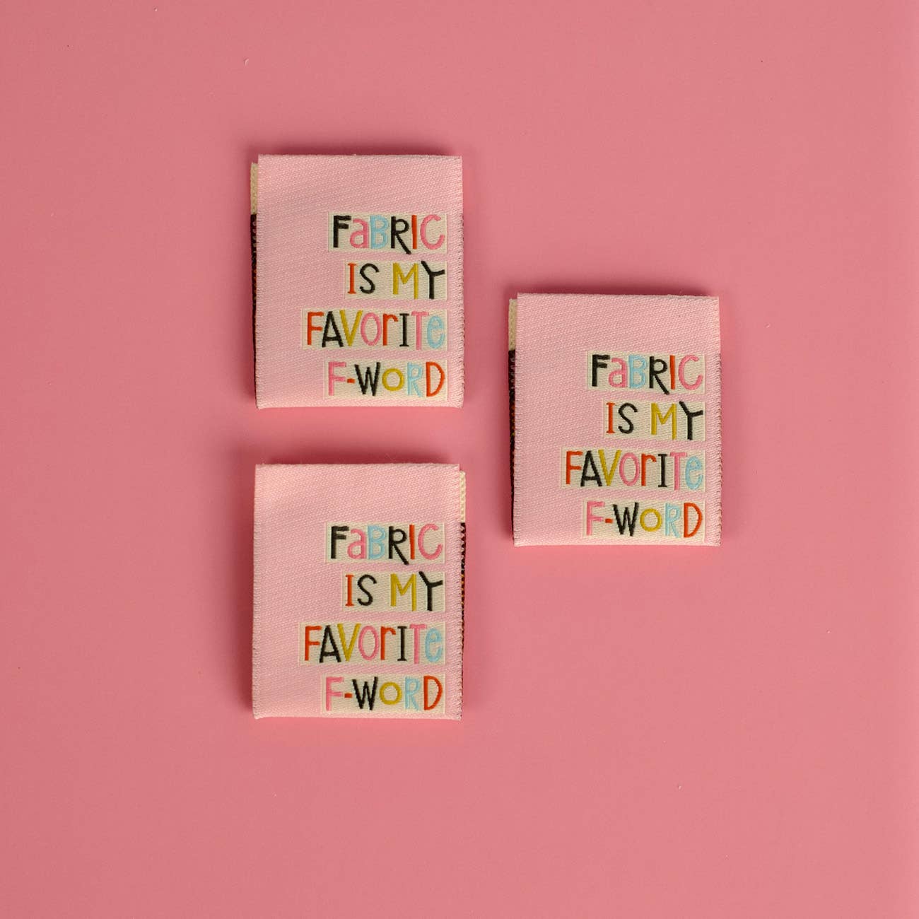 Fabric F - Word - Designer Sewing Labels - homesewn