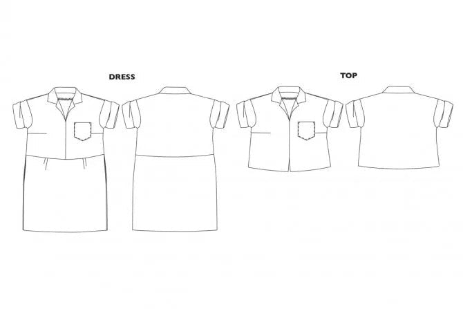 FACTORY Dress 8-18 - PDF PATTERN - homesewn