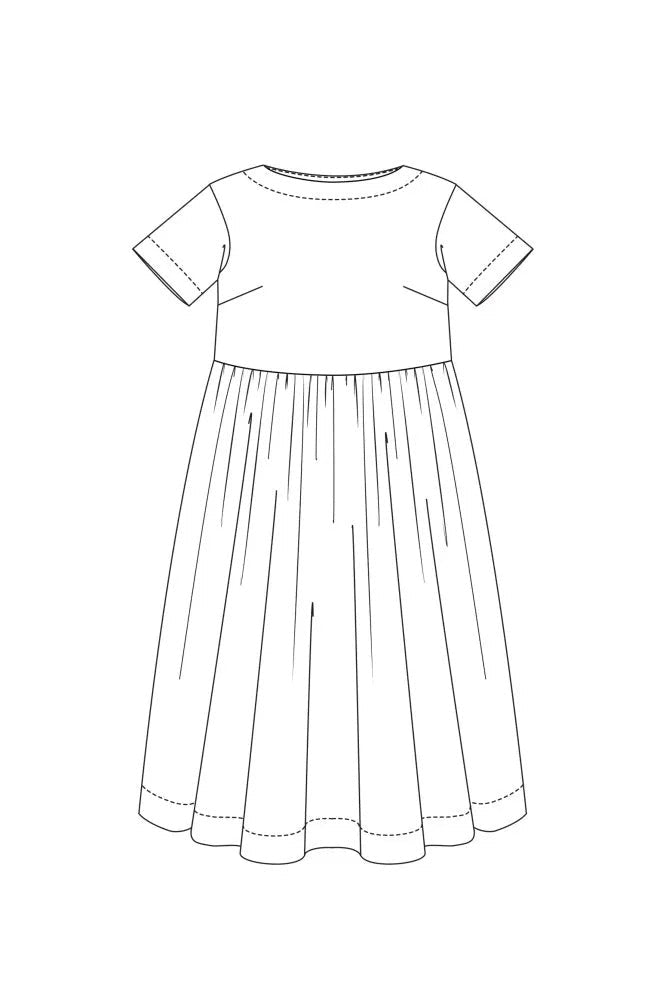 FACTORY HACK Boat Neck & Gathered Skirt *addition - PDF PATTERN - homesewn