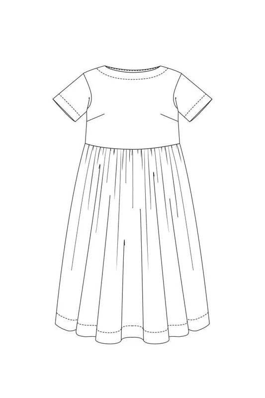 FACTORY HACK Boat Neck & Gathered Skirt *addition - PDF PATTERN - homesewn