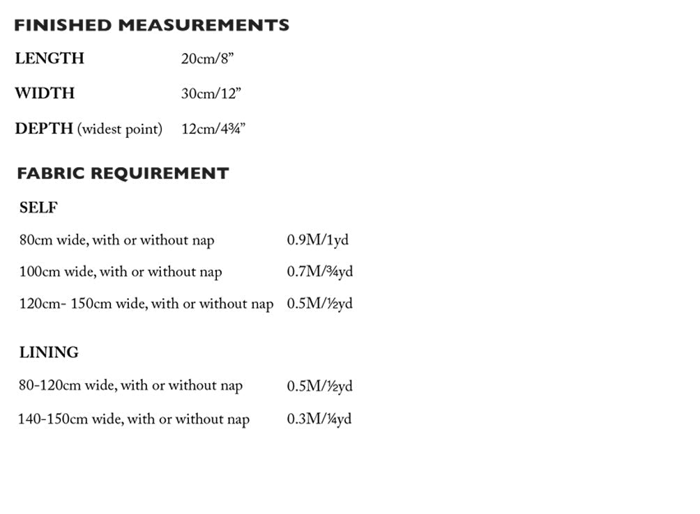 FACTOTUM Bag *less than 1m - PDF PATTERN - homesewn