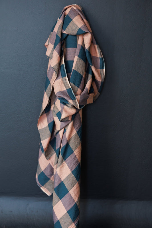 Felicity Pink European Laundered Linen - 58" Wide - homesewn