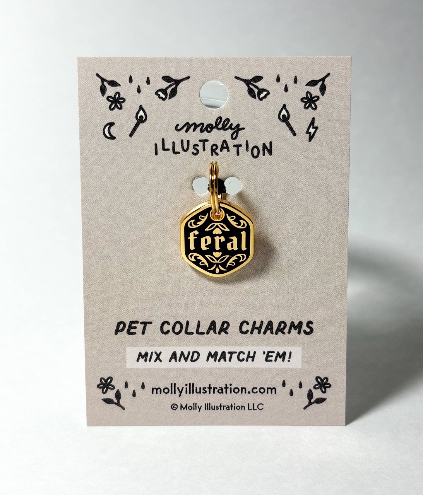 Feral Pet Collar Charm - homesewn