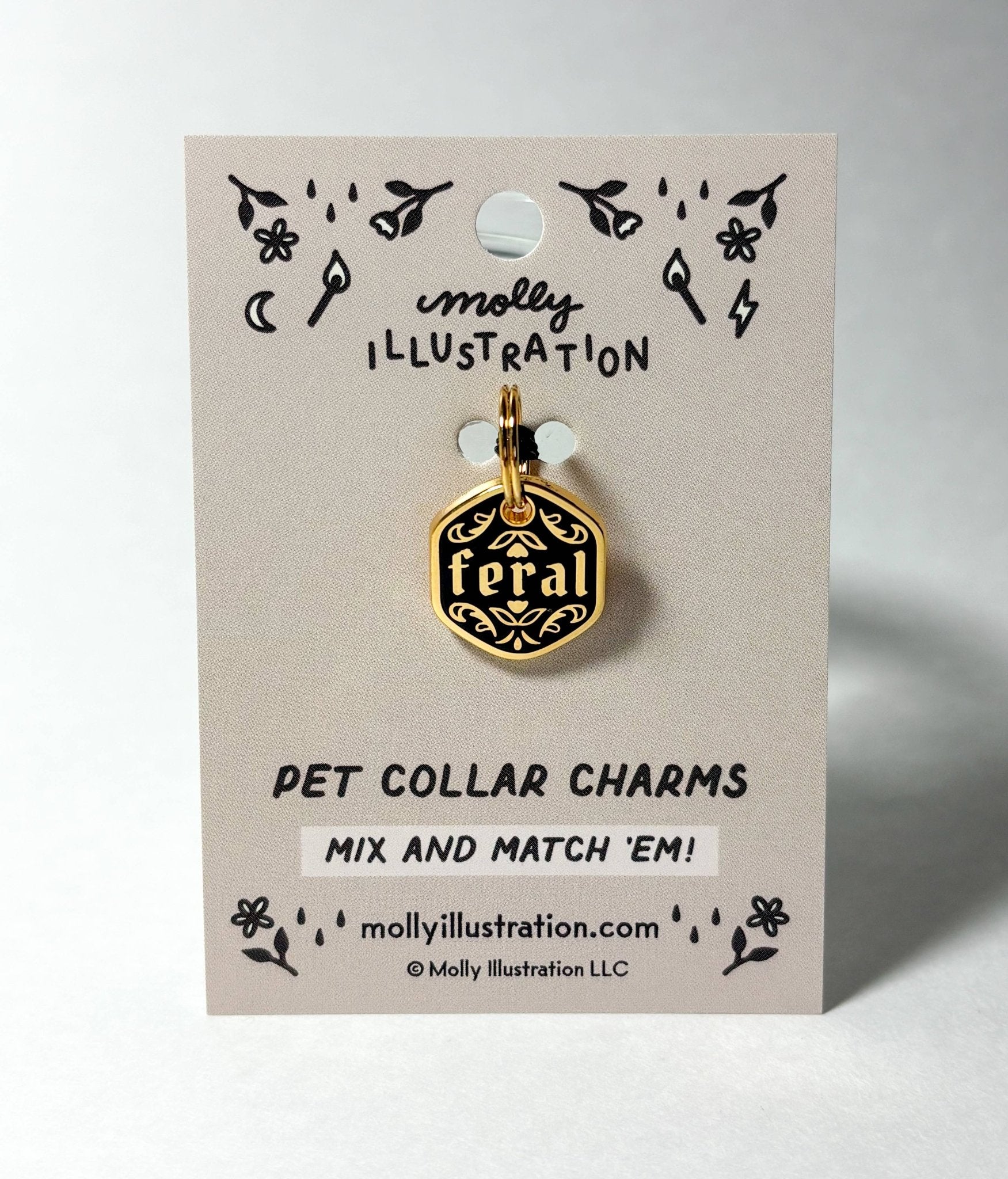 Feral Pet Collar Charm - homesewn