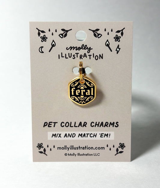 Feral Pet Collar Charm - homesewn