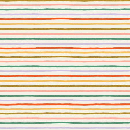 Festive Stripe - Cream Metallic - Rifle Paper Co. Orchard - homesewn