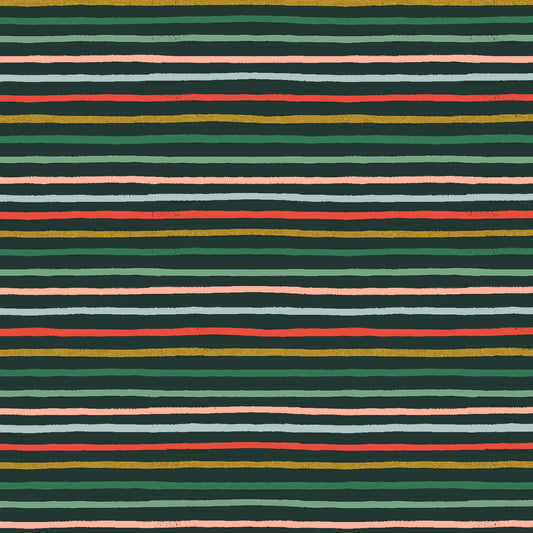Festive Stripe - Evergreen - Rifle Paper Co. Holiday Classics - homesewn