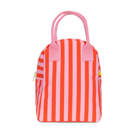 Zipper Project Bag - Awning Stripe Pink