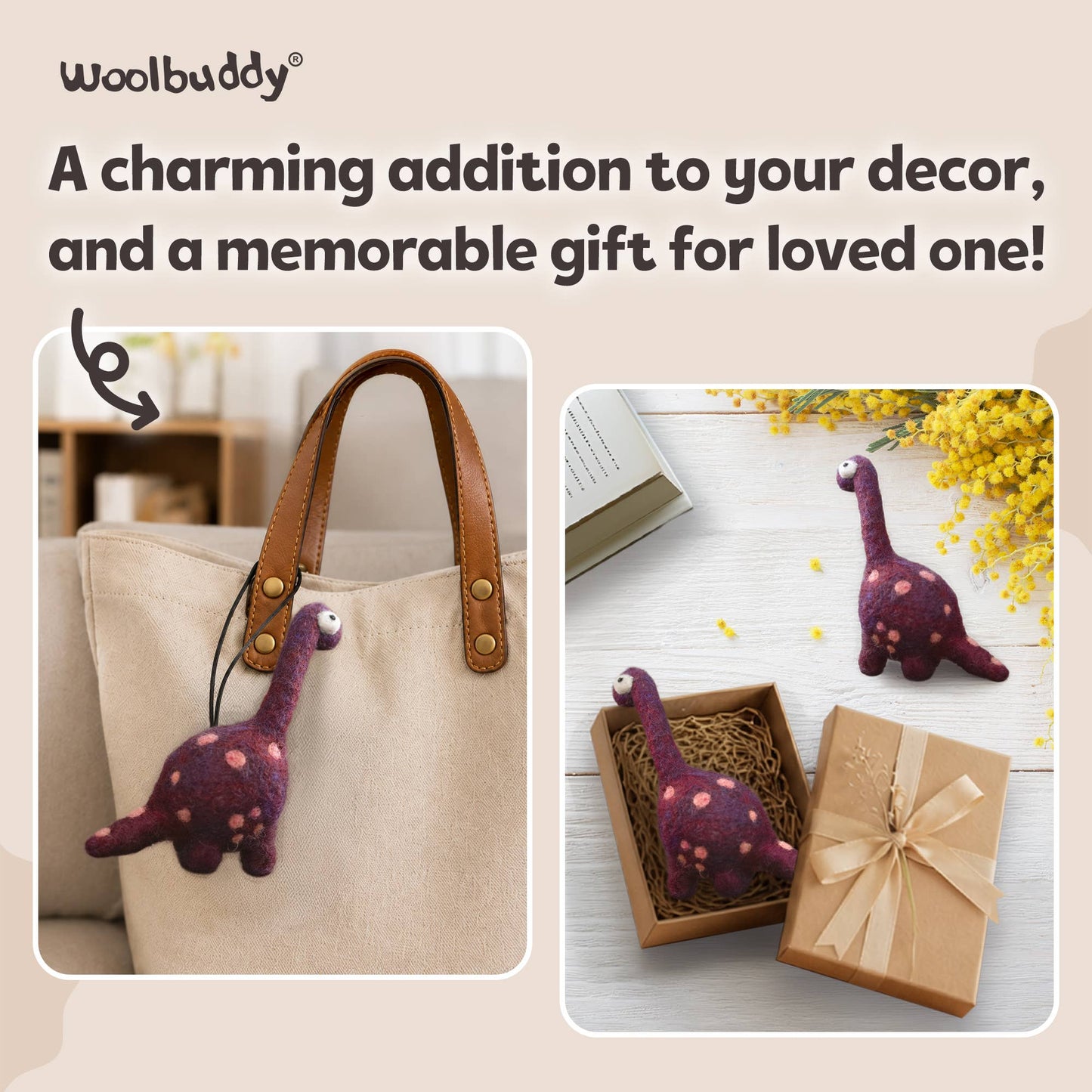 Beginner Brachiosaurus Needle Felting Kit – DIY Craft Gift