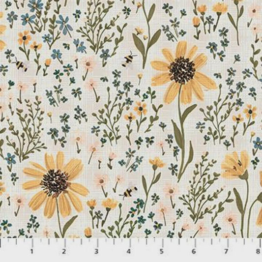 Field Floral - Cream - Humblebee - homesewn
