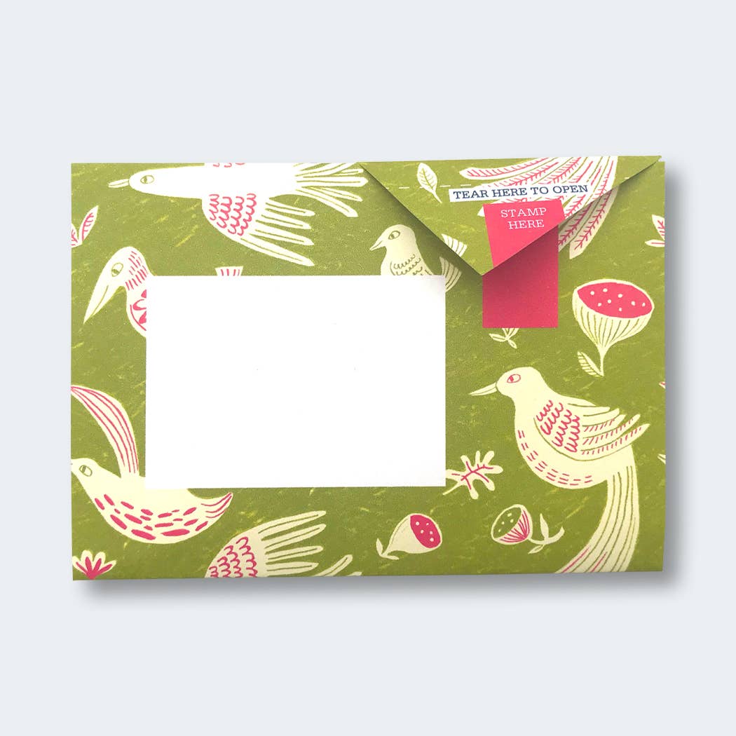 Fig & Feather Pigeon, Folding Letter Set – Pack of 6 Letters - homesewn