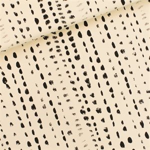 Fingerprints Beige French Terry 59" Wide - Knit Fabric - homesewn