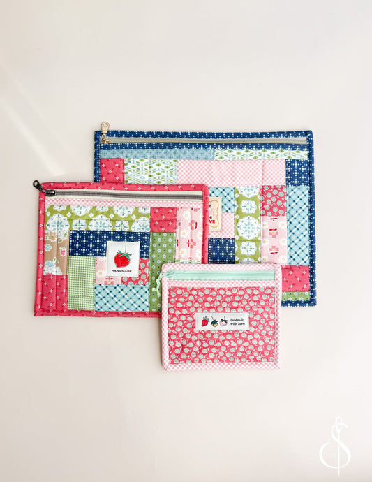 Flatmates Pouch Trio pattern by Minki Kim