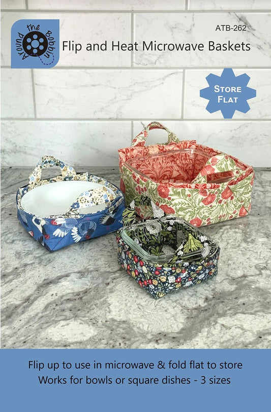 Flip & Heat Microwave Baskets - Printed Pattern - homesewn