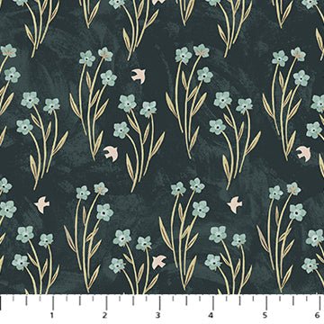 Floral - Cool - Paws & Play QUILTING COTTON/POPLIN - homesewn