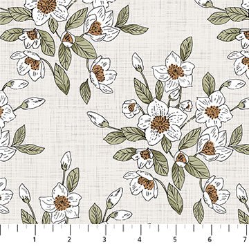 Floral - Cream - Grasslands - homesewn
