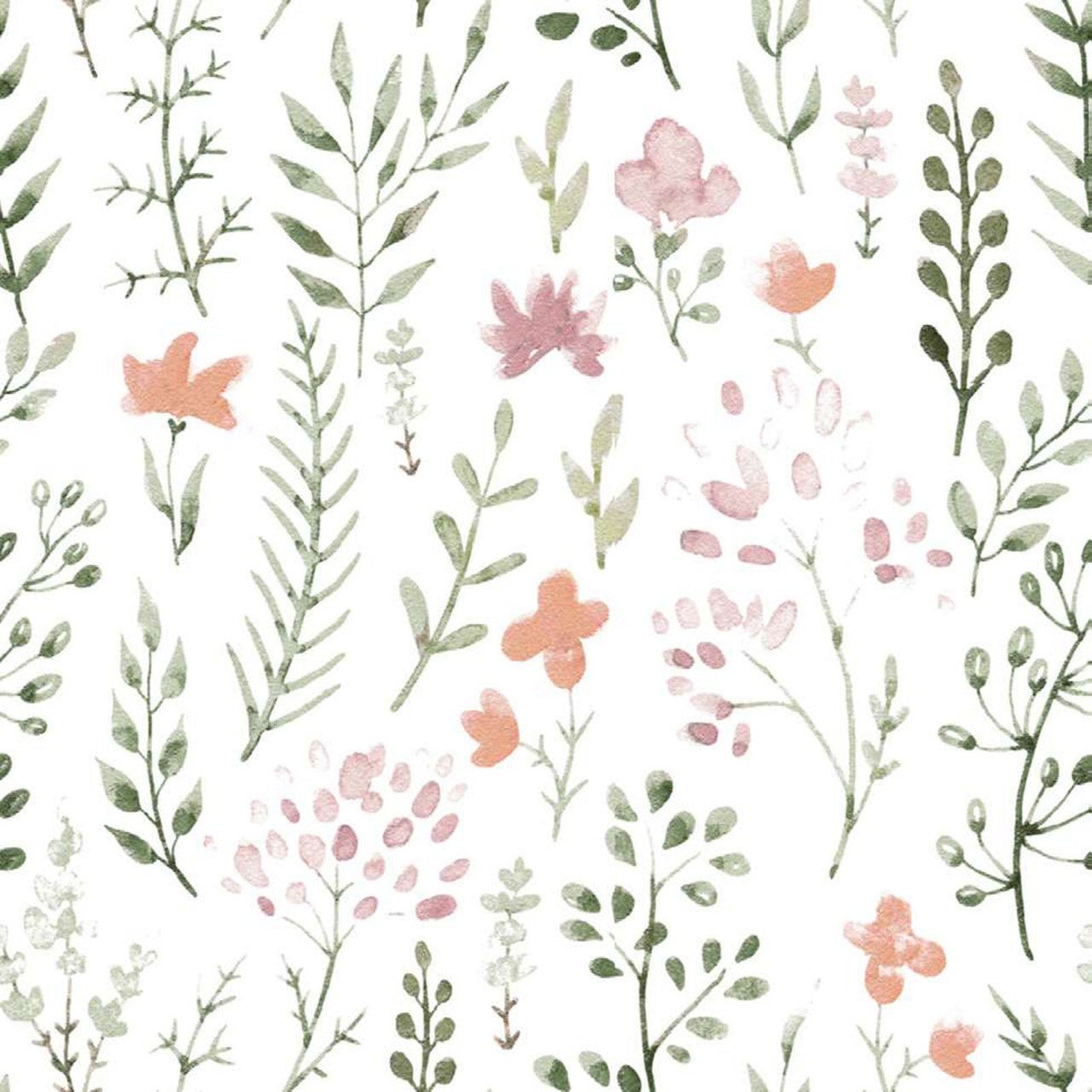 Floral Flannel on White - homesewn