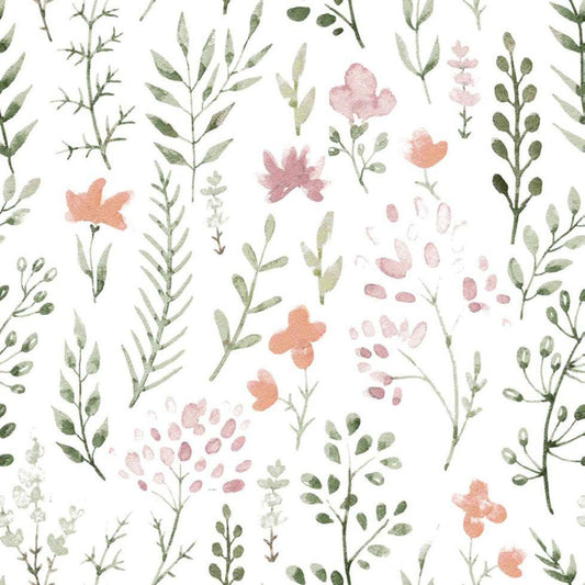 Floral Flannel on White - homesewn