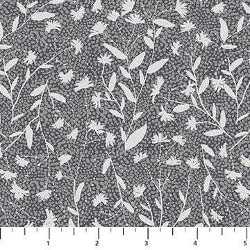 Floral Shadows - Grey - Nature Trail - homesewn