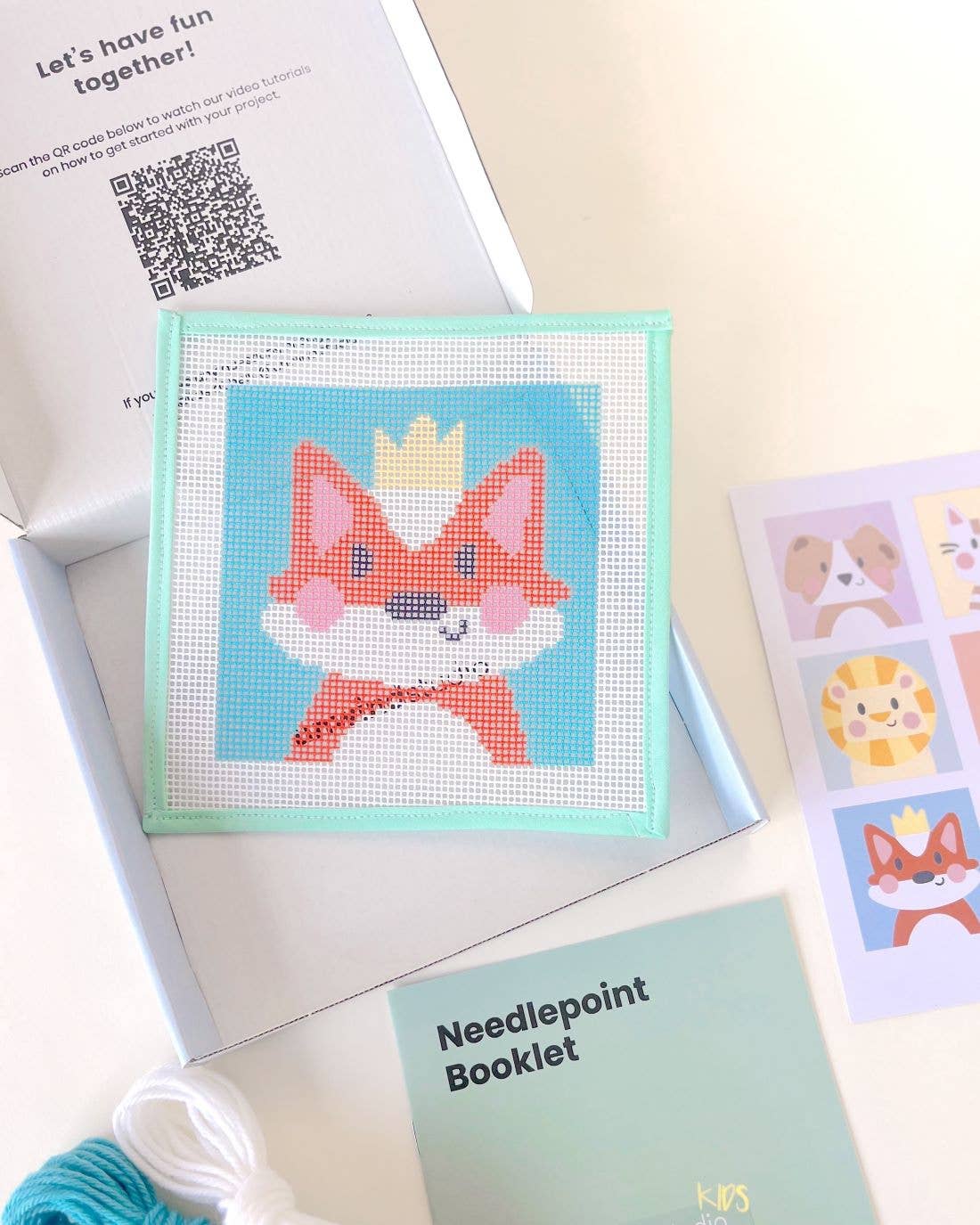 Florence, the Fox - Needlepoint Kit for Kids - homesewn