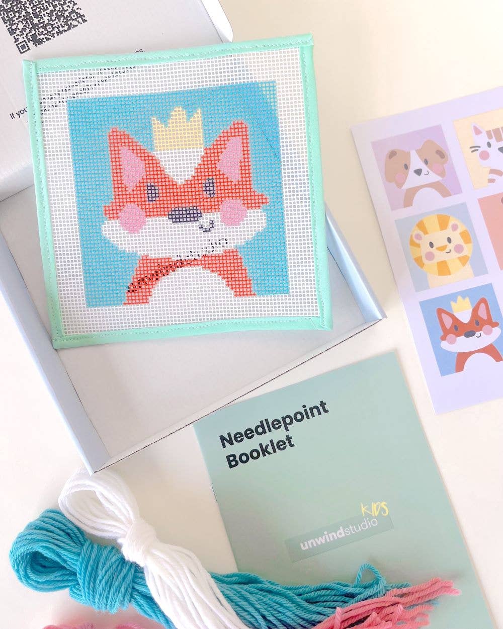Florence, the Fox - Needlepoint Kit for Kids - homesewn