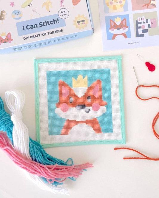 Florence, the Fox - Needlepoint Kit for Kids - homesewn