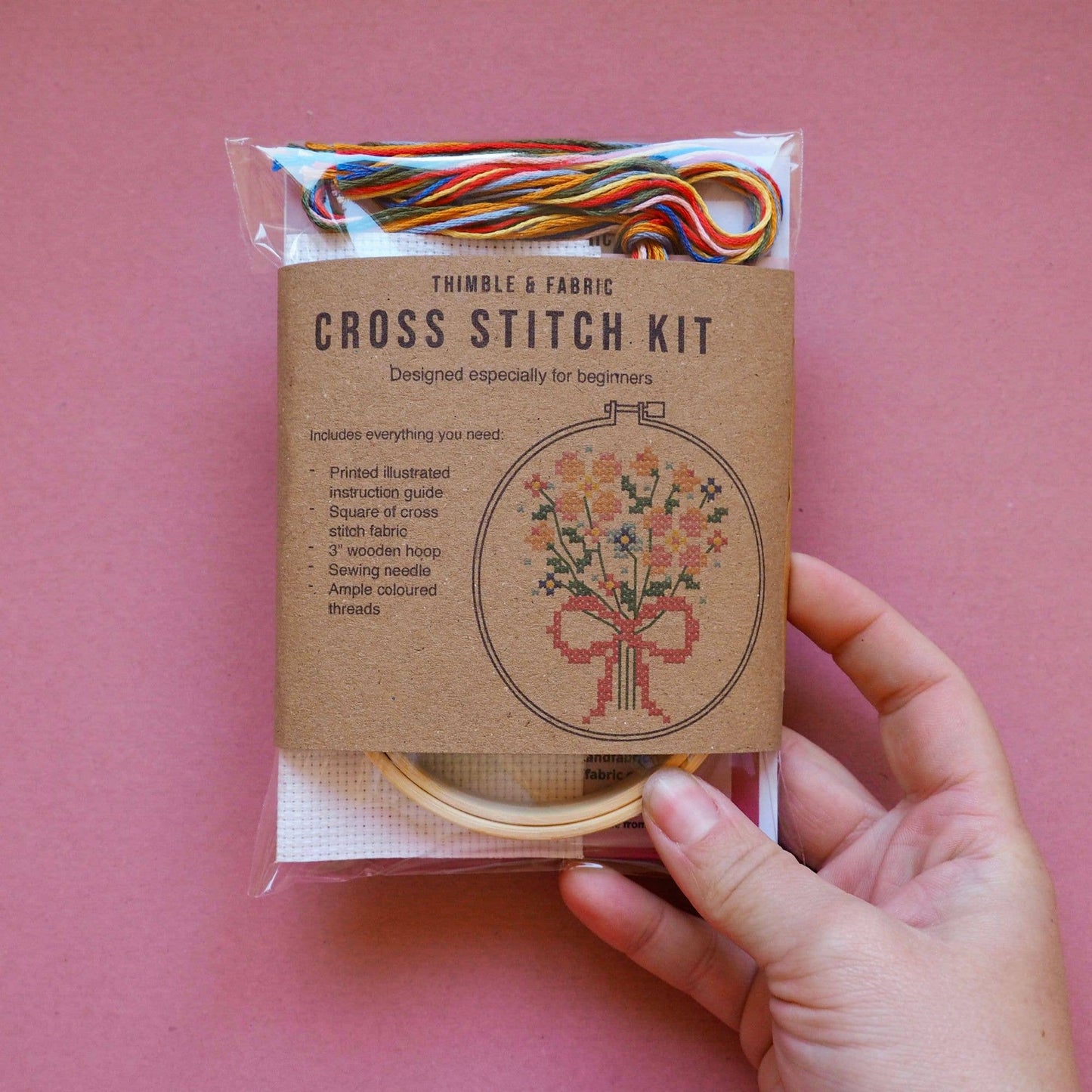 Flower Bouquet Mini Cross Stitch Kit - homesewn