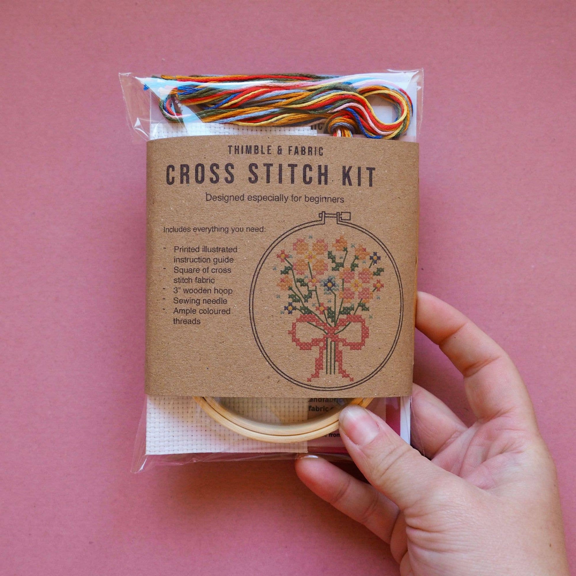 Flower Bouquet Mini Cross Stitch Kit - homesewn