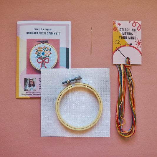 Flower Bouquet Mini Cross Stitch Kit - homesewn