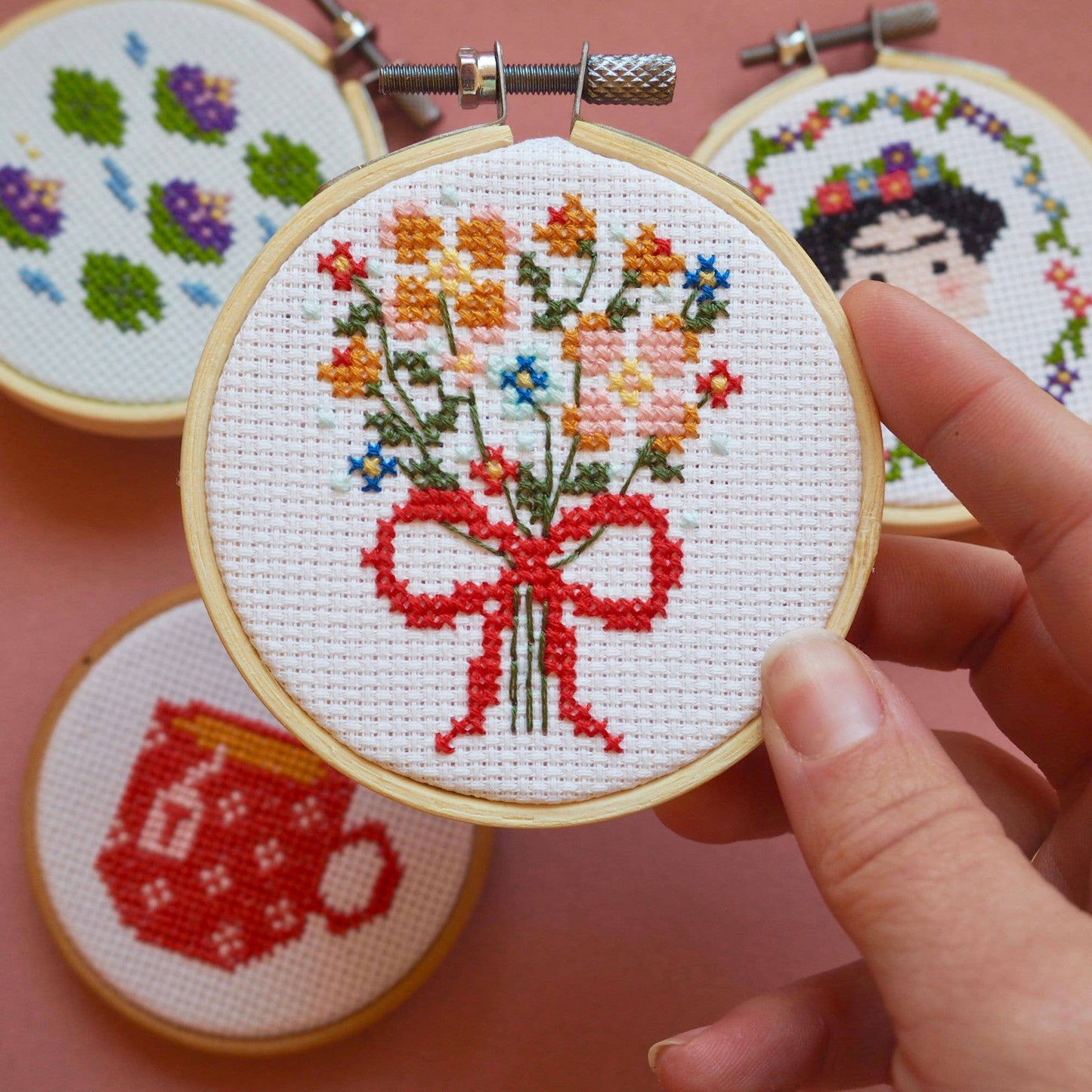 Flower Bouquet Mini Cross Stitch Kit - homesewn