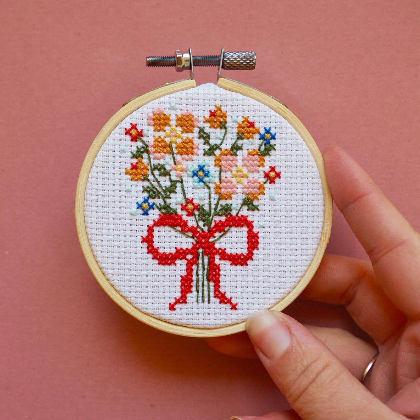 Flower Bouquet Mini Cross Stitch Kit - homesewn