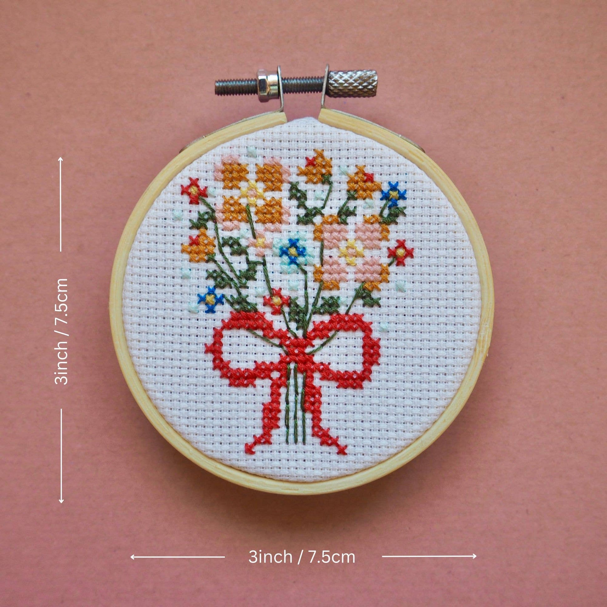 Flower Bouquet Mini Cross Stitch Kit - homesewn