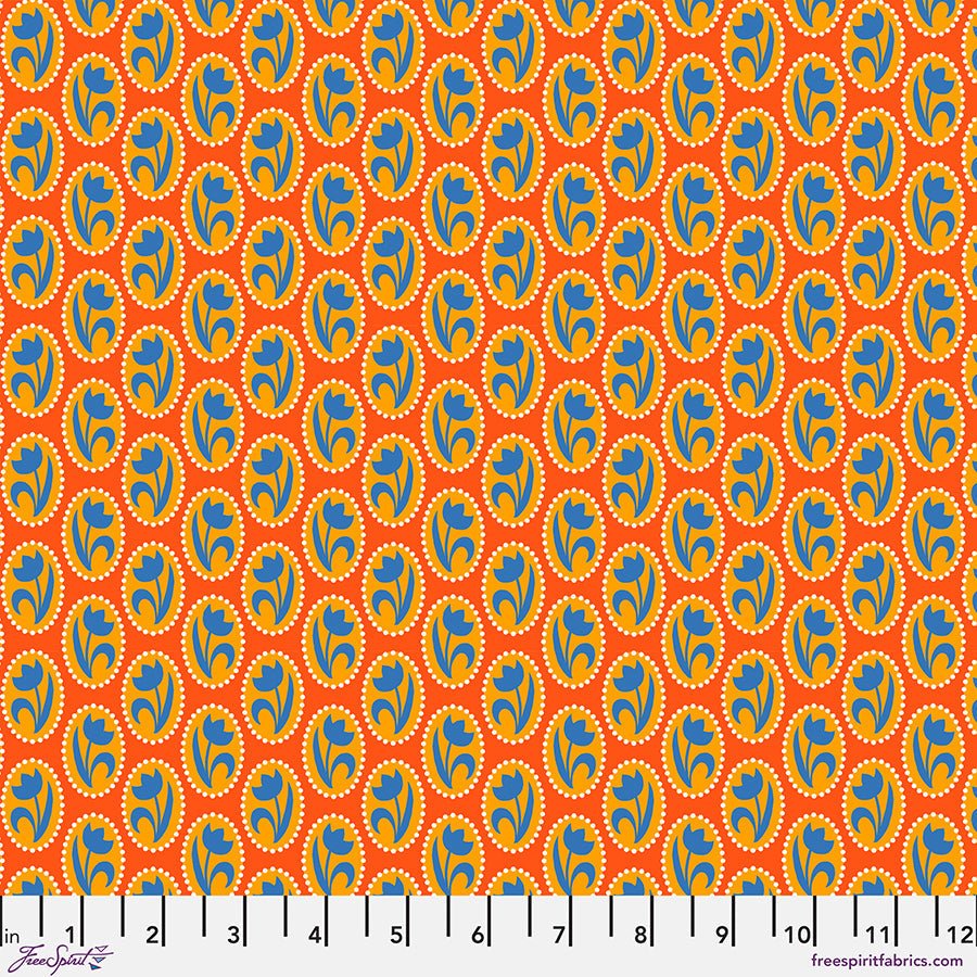 Flower Dance - Cameo Orange - Flower Blossom - homesewn
