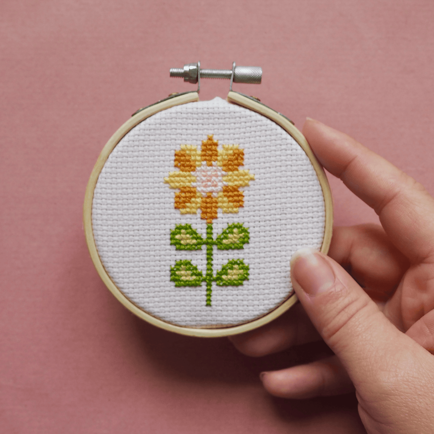 Flower Mini Cross Stitch Kit - homesewn