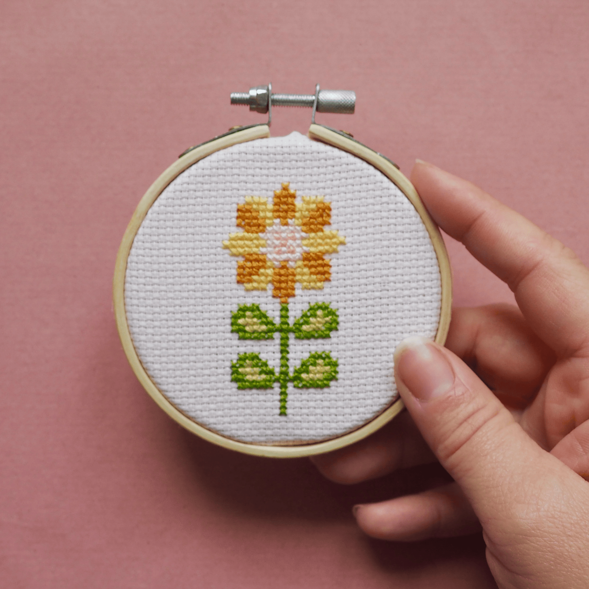 Flower Mini Cross Stitch Kit - homesewn