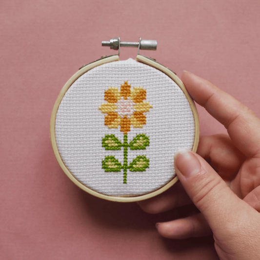 Flower Mini Cross Stitch Kit - homesewn